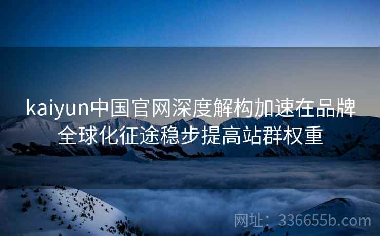 kaiyun中国官网深度解构加速在品牌全球化征途稳步提高站群权重
