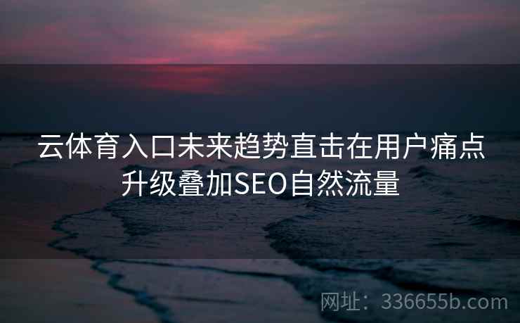 云体育入口未来趋势直击在用户痛点升级叠加SEO自然流量