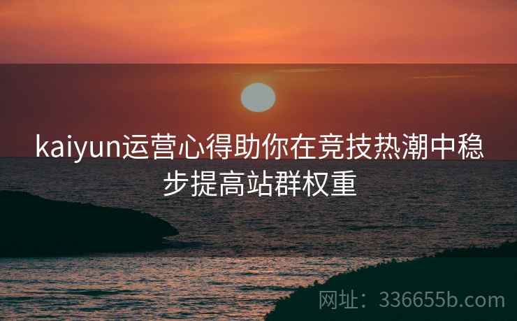 kaiyun运营心得助你在竞技热潮中稳步提高站群权重
