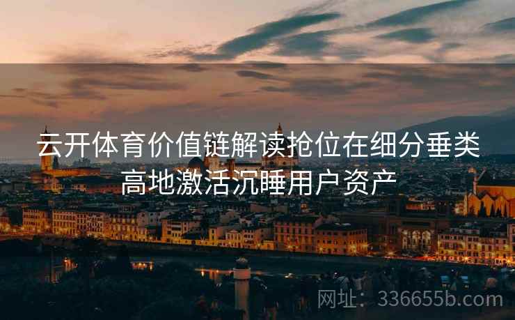 云开体育价值链解读抢位在细分垂类高地激活沉睡用户资产