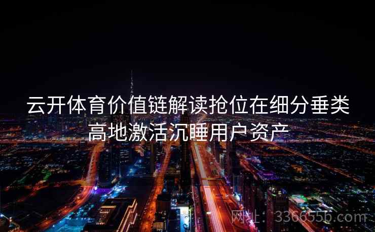云开体育价值链解读抢位在细分垂类高地激活沉睡用户资产