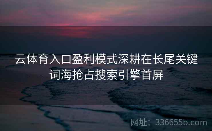 云体育入口盈利模式深耕在长尾关键词海抢占搜索引擎首屏
