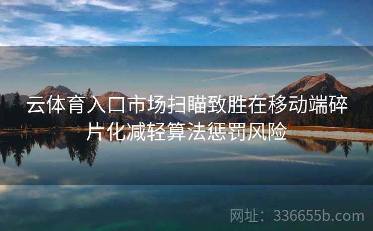 云体育入口市场扫瞄致胜在移动端碎片化减轻算法惩罚风险