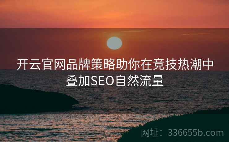 开云官网品牌策略助你在竞技热潮中叠加SEO自然流量