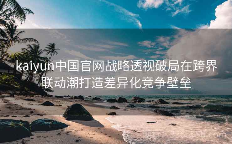 kaiyun中国官网战略透视破局在跨界联动潮打造差异化竞争壁垒