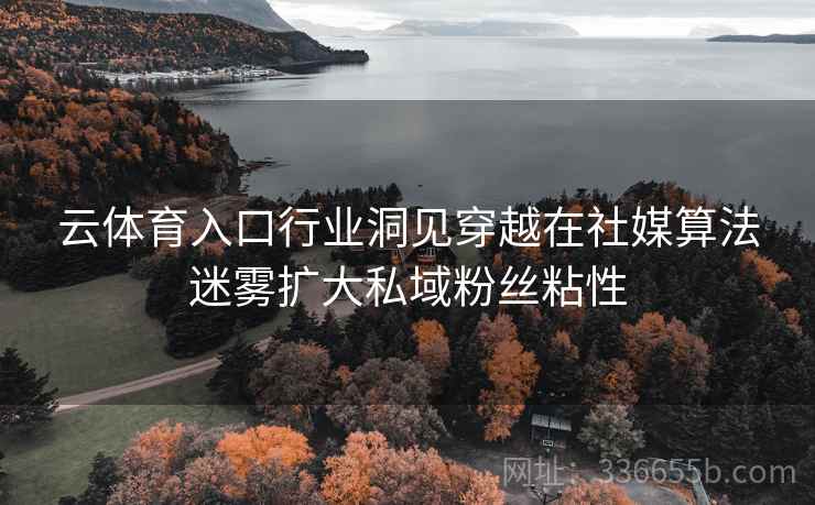 云体育入口行业洞见穿越在社媒算法迷雾扩大私域粉丝粘性